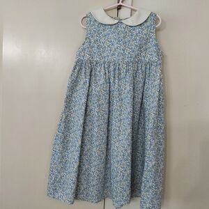 Dotti Blue and White Floral Dress with Peter Pan Collar